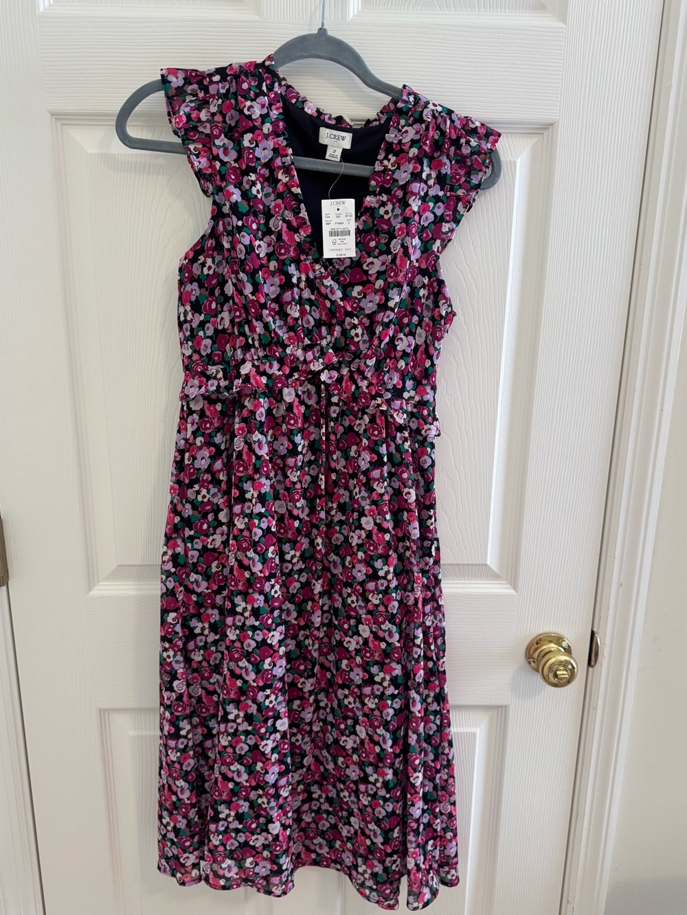 J. Crew Pink Floral Sleeveless Dress